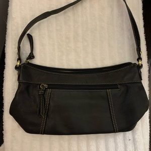 Tignanello Black Leather Shoulder Bag
